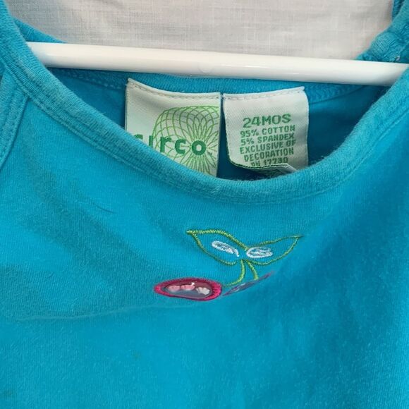 CIRCO | Baby Girls Teal Pink Summer Tank Top Onesies Ruffle Strap 24M - Picture 3 of 7